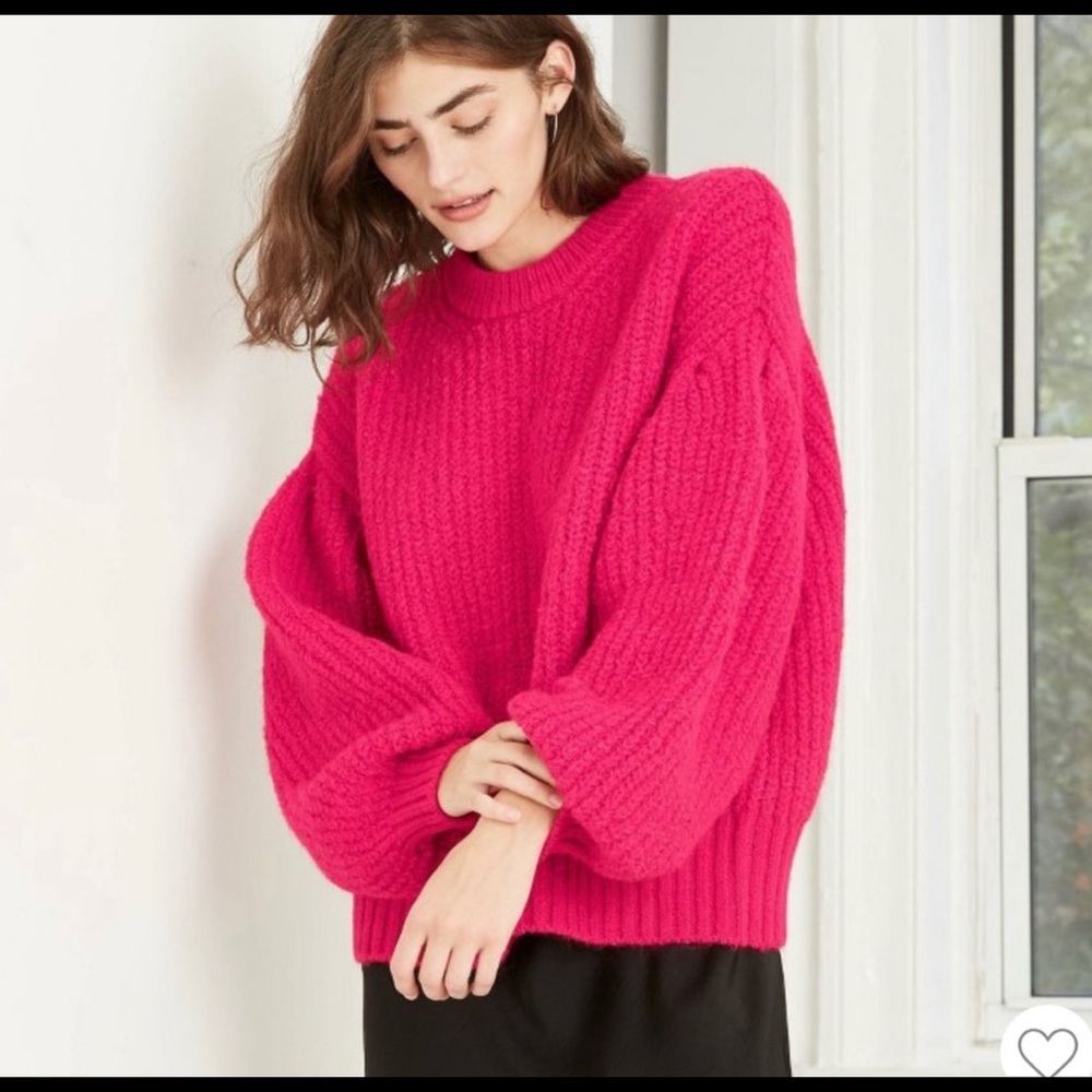 A new day balloon sleeve knit sweater